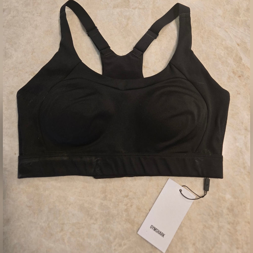 Gymshark Black Racerback Sports Bra Medium Support